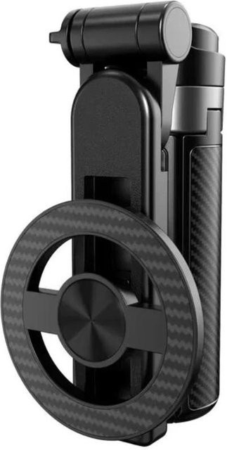 EOENKK 4-in-1 Multifunktionaler Mini-Selfie-Stick mit Magnet und 360° Drehung, Kabellose Bluetooth-Steuerung und Magnetischer Handyhalter, Schwarz - Bild 1