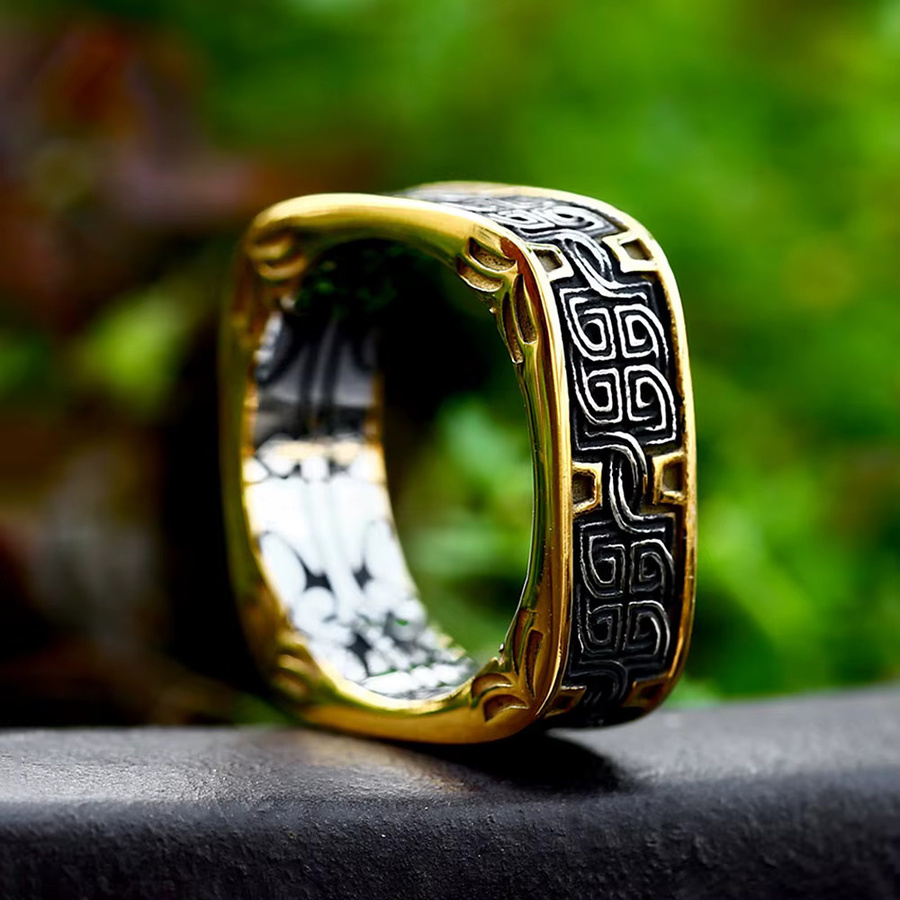 NORTHMAN Ring, Edelstahl, Vintage, Unisex - Bild 2
