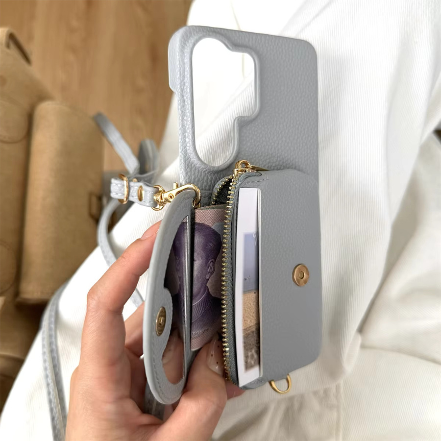 szHAIyu Crossbody Brieftasche und Handyhülle aus Leder für Samsung Galaxy S26 Ultra S25 S24 FE S23 S22 Plus A57 A37 A56 A36 A16 in Weiß - Bild 1