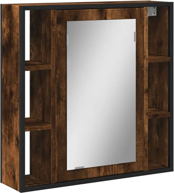 vidaXL Bad-Spiegelschrank in Räuchereiche, B/T/H: 60 x 16 x 60 cm - Bild 1