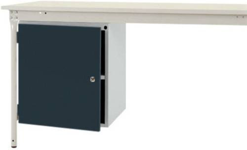 BASI Gehäuse-Unterbau stationär ZB4954.7016 in Anthrazit mit 1 Tür und Einlegeboden, Nutzhöhe: 500 mm, für Tischtiefe: 800 mm - Bild 1