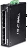 TRENDnet TI-G80 Industrial Ethernet Switch, 8-Port 10/100/1000/10000 Mbps, unmanaged, Schwarz - Bild 1