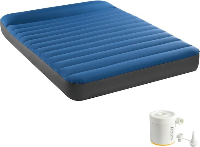 Intex Full Dura-Beam Truaire Luftbett mit USB-Luftpumpe, Blau, B/T/H: 191 x 137 x 22 cm - Bild 1