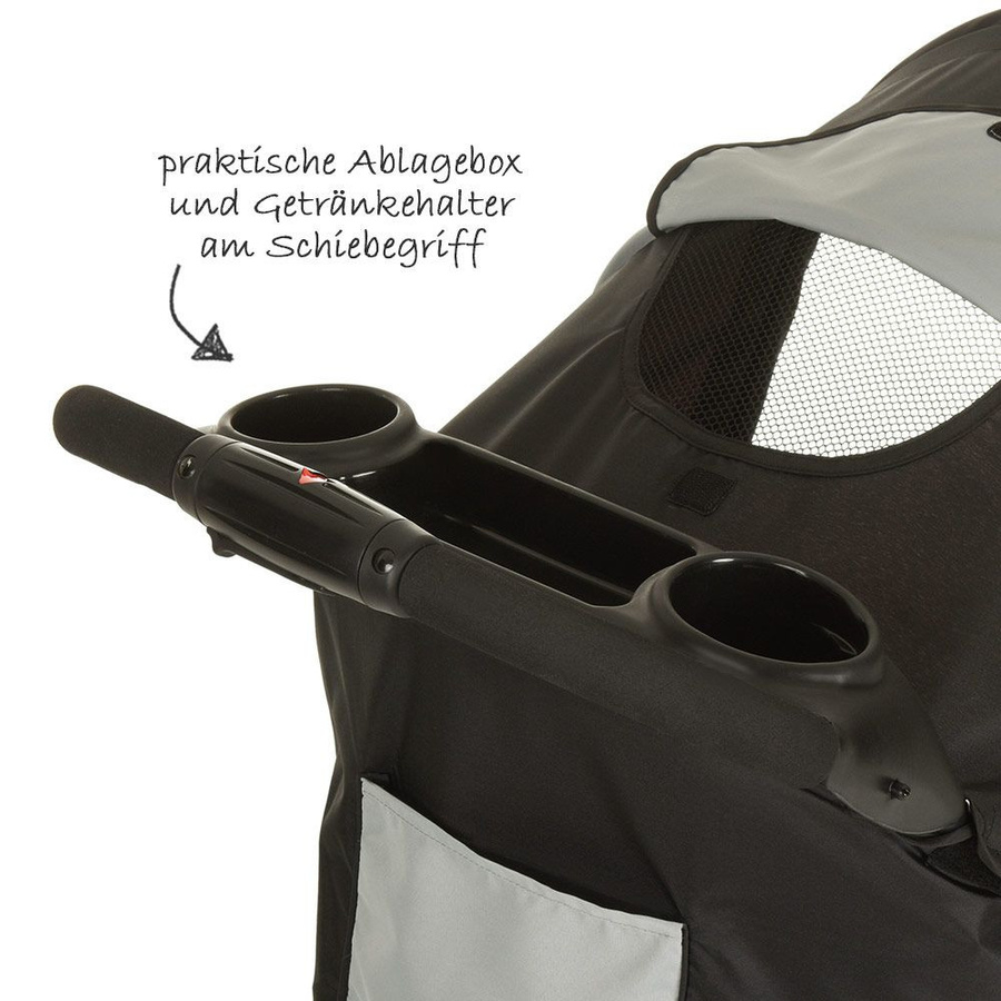 Hauck Buggy Shopper Neo II Allround Buggy mit Schwenkrädern und Federung in Caviar Silver - Bild 4