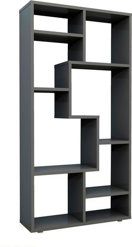 VCM Standregal Lanisa aus Holzwerkstoff in Grau, B/H/T: 58 x 116 x 20 cm - Bild 1