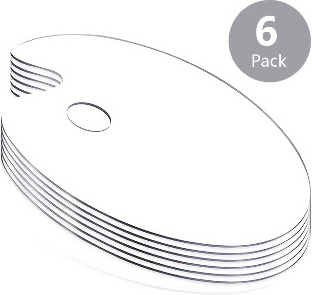 Lonely Finger Acryl-Paletten-Set, 6-teilig, transparent, für Nagelkunst und Make-up - Bild 1