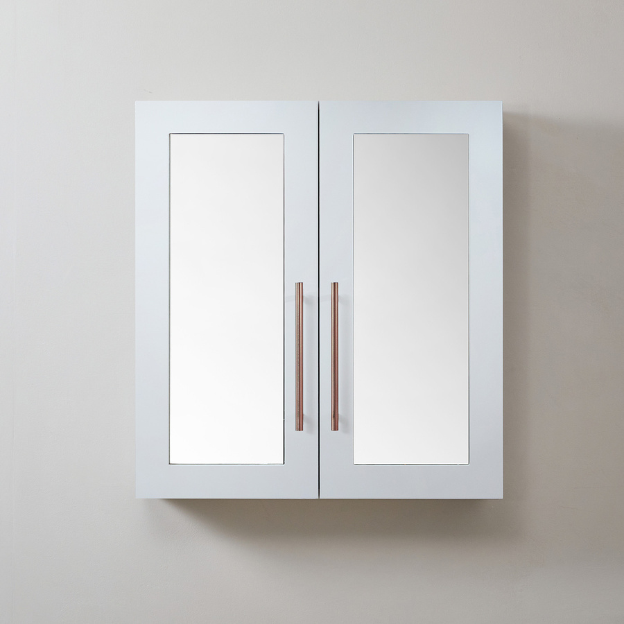 Spiegelschrank Hudson Reed in Weiß mit Soft-Close-Türen und Spiegelglas, B/H: 60 x 65 cm - Bild 1