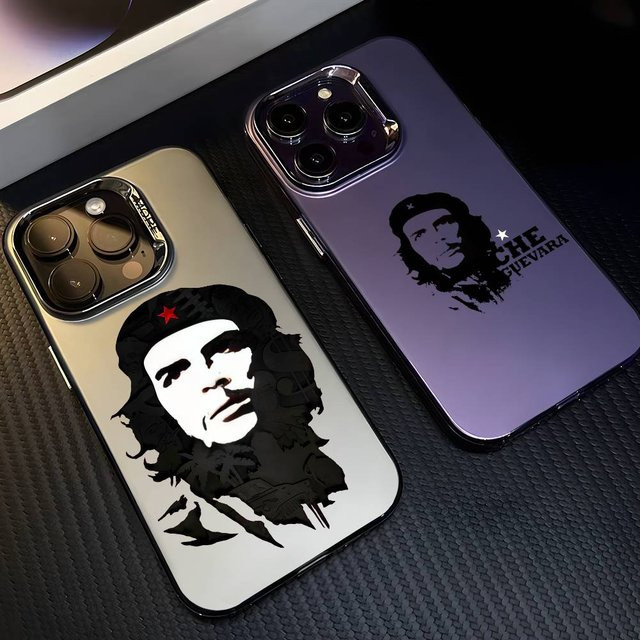 Handyhülle mit Che Guevara Kuba Porträt für iPhone 11 bis 17 Pro Max, Mehrfarbig, Matt Laser Metallic Aurora Design - Bild 1