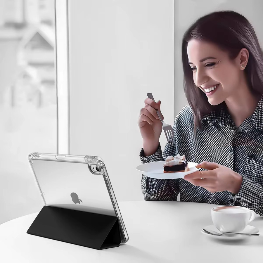 Hansong Schutzhülle für iPad Air 11 und 13 M2 sowie iPad Pro 11 und 13, Farben: Grau und Transparent - Bild 4