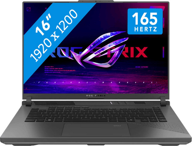 ASUS ROG Strix G16 G614PM-RV007W Gaming-Laptop in Schwarz mit 16 Zoll Display, AMD Ryzen 9, 16GB RAM, 1TB SSD und Windows - Bild 1