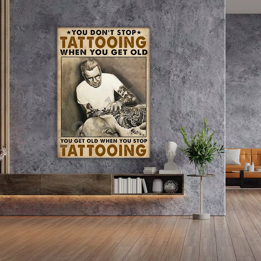 Vintage Poster You Won't Stop Tattooing für Tattoo-Künstler in Mehrfarbig - Bild 3