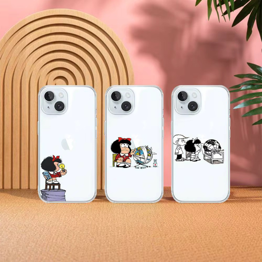 M-Mafaldas Handyhülle für Apple iPhone kompatibel mit iPhone 17 16 15 14 13 12 11 Pro Max Plus X XR XS SE 2020 transparent - Bild 3