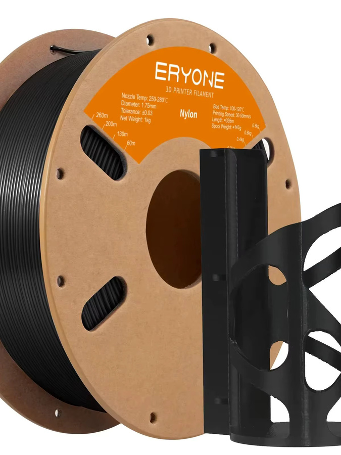Eryone Nylon-PA6-Filament für FDM 3D-Drucke, 3 kg, Transparent und Schwarz - Bild 6