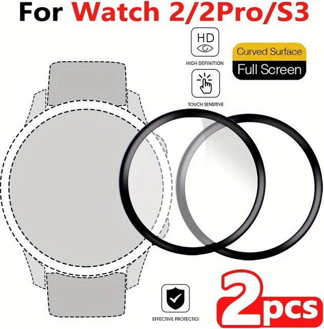 YIFILM Displayschutzfolie für Xiaomi Watch 2/2 Pro/S3, transparent, 2 Stück - Bild 1