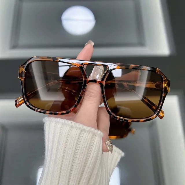 ZBHWISH Sonnenbrille, quadratisch, Vollrand, Kunststoff, multicolor, braun, Damen - Bild 1