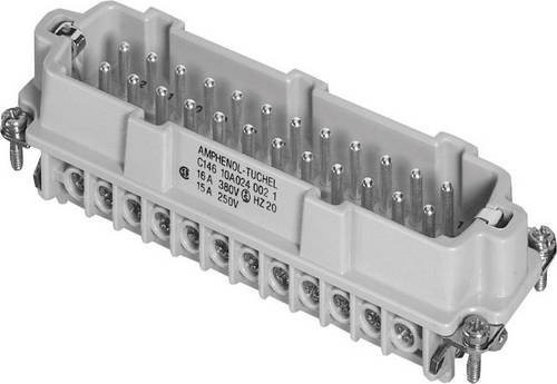Amphenol Heavy|mate C146 Stifteinsatz mit 24 Polen plus PE in Grau - Bild 1