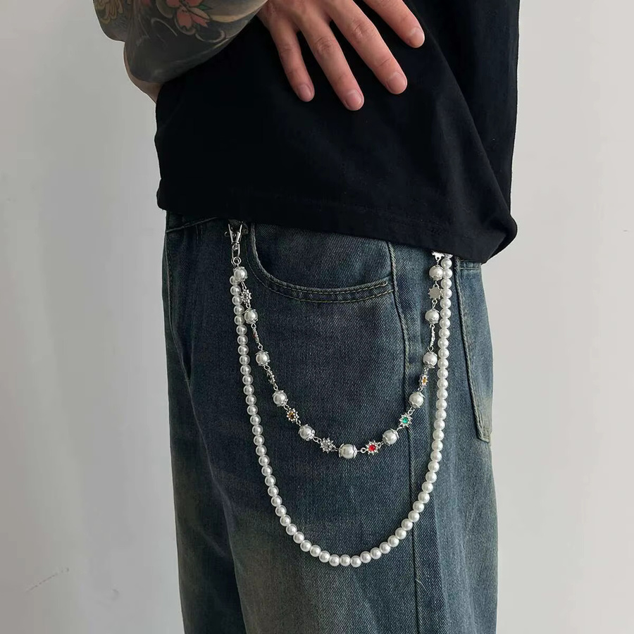 KunJoe Hosenkette, Perle, Silber, Herren - Bild 2