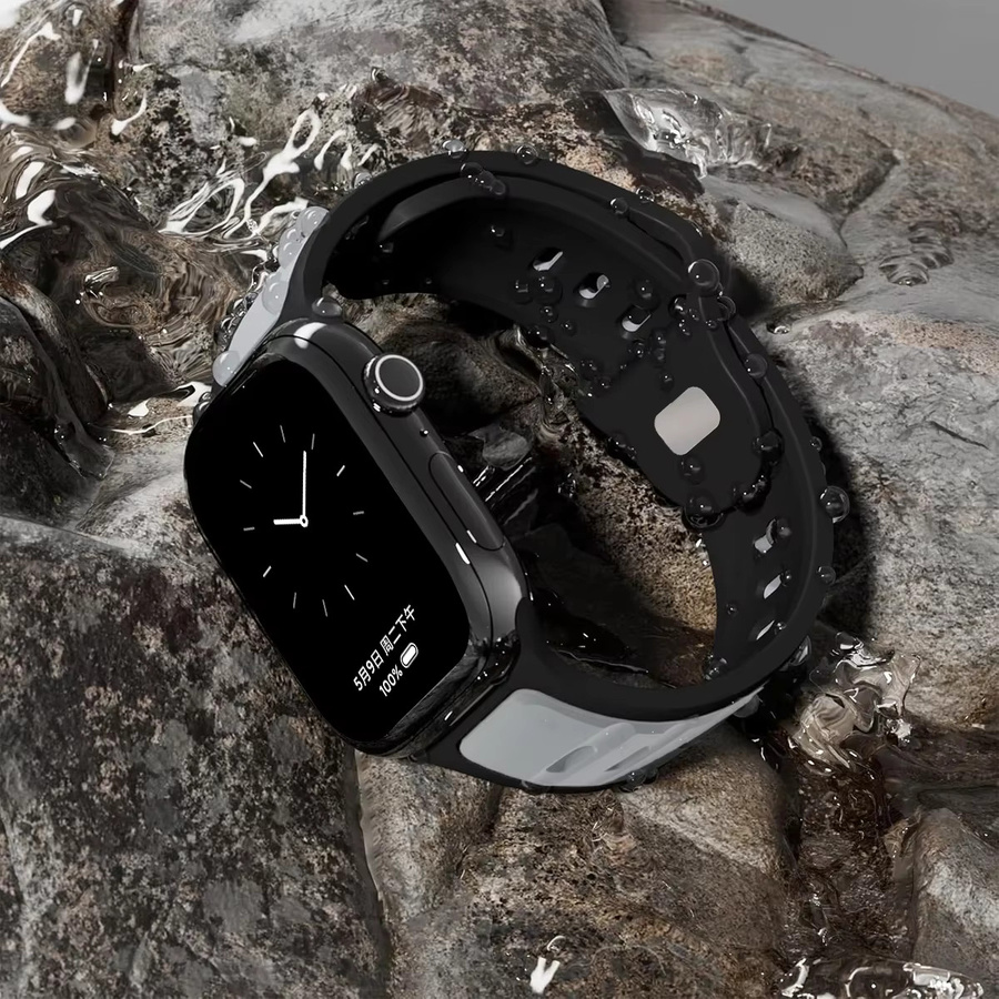 CAOWTAN Uhrenarmband Silikon, Schwarz, Unisex - Bild 6