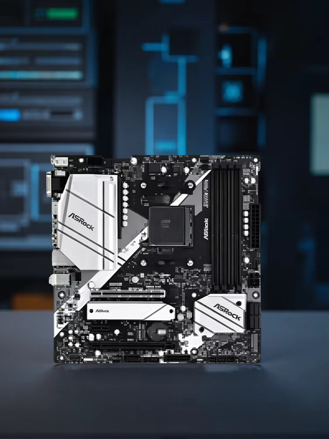 ASRock B550M PRO4 Micro ATX Mainboard AMD B550 AM4 DDR4 Schwarz mit PCIe 4.0 M.2 Unterstützung - Bild 5