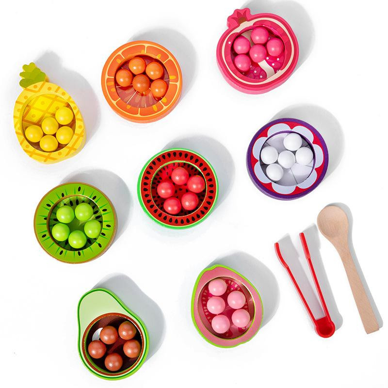 Yiran toy Früchte Zählen Farbklassifizierungsbecher Lernspielzeug bunt ab 3-6 Jahre - Bild 2
