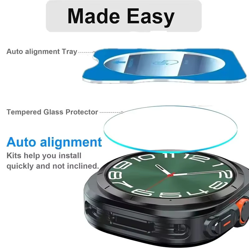 Samsung Schutzfolie Glas, Galaxy Watch 8/7/6/5/4, transparent - Bild 6