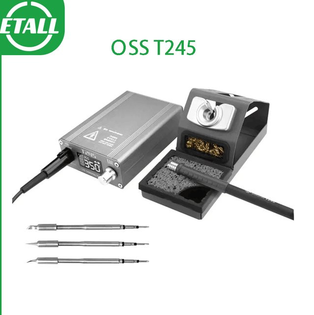Oss T245 Elektrische Lötstation mit 2s Schnellheizung und C245 Lötkolben-Kit für bleifreies Löten und Chip-Reparaturen - Bild 1