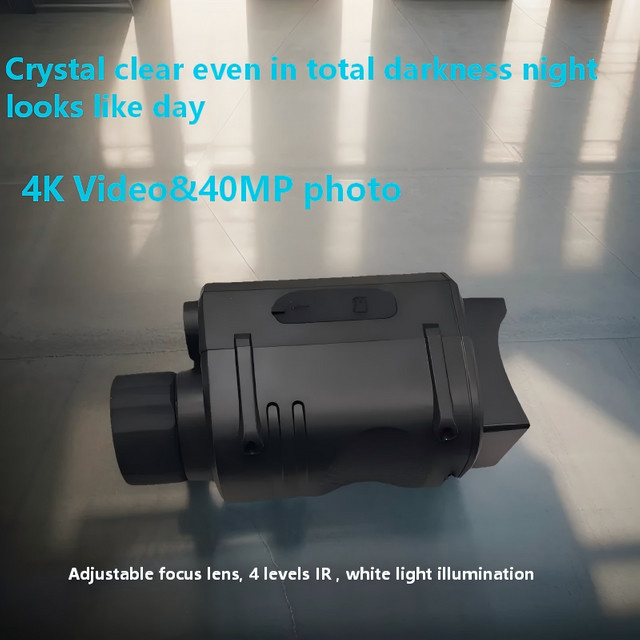HONDIGI 4K HD Multifunktions-Nachtsichtbrille mit 40 MP Monokular in Schwarz für Jagd und Dschungelabenteuer - Bild 1