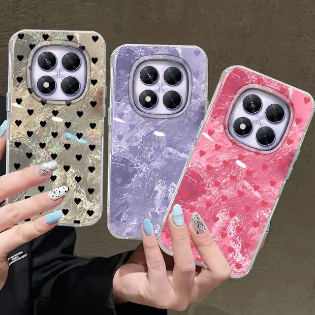 Handyhülle mit Herz-Design für Xiaomi Redmi Note und Redmi Serie in Schwarz und Transparent - Bild 1