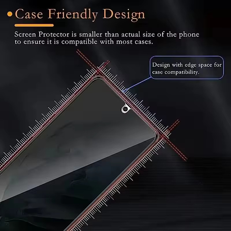 3er Pack Privatsphäre Displayschutzfolie aus gehärtetem Glas für Samsung Galaxy A06 A14 A24 A04 A34 A04S 5G in Transparent - Bild 2