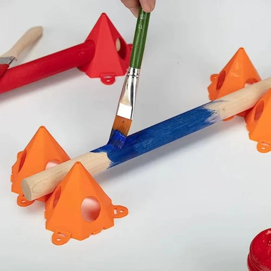 Skeyo 10-teiliges Stativ-Set in Pyramidenform als dreieckiger Halter und Stehlager für Tischler und Aerosol-Farbhalter - Bild 3