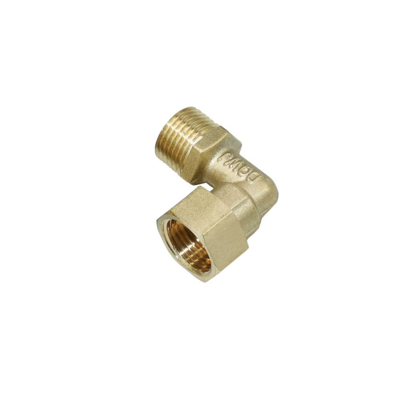 ZWDZJL Messing Ellenbogenanschluss 90 Grad mit 1/2 Zoll Gewinde in Gold als Kupfer Wasserrohrverbinder und Reparaturadapter - Bild 2