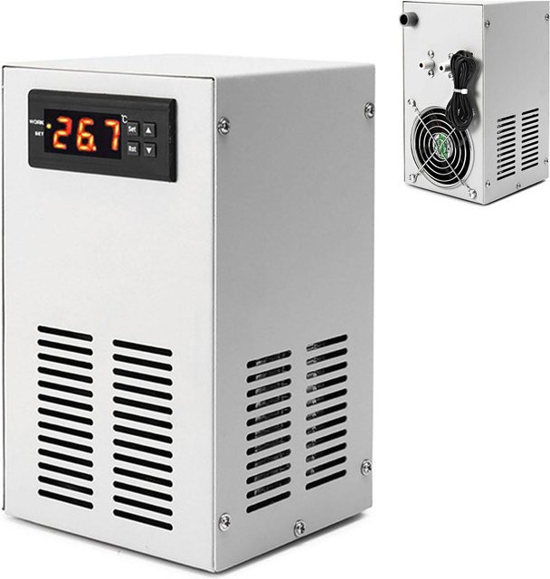 Aimo Aquariumkühler 70-72W leises energiesparendes Wasserkühlungssystem für Fische in Silber - Bild 1
