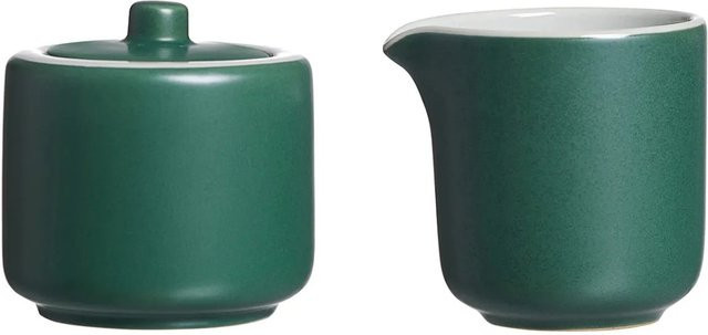 Ritzenhoff Milch- und Zuckerset Jasper aus Stoneware, 2-teilig, Grün - Bild 1
