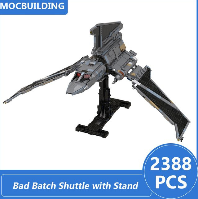MOCBUILDING Marauder Bad Batch Shuttle Star Wars Modellbaustein Set in Grau - Bild 1