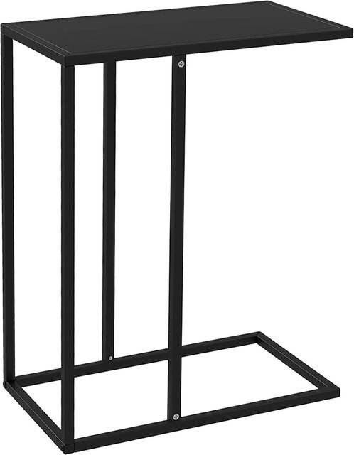 HOMCOM Beistelltisch Laptoptisch mit Stahlgestell in Schwarz, B/T/H: 46 x 26 x 60 cm - Bild 1