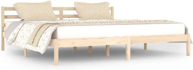 vidaXL Massivholzbett aus Kiefer in Braun, B/T: 200 x 200 cm - Bild 1