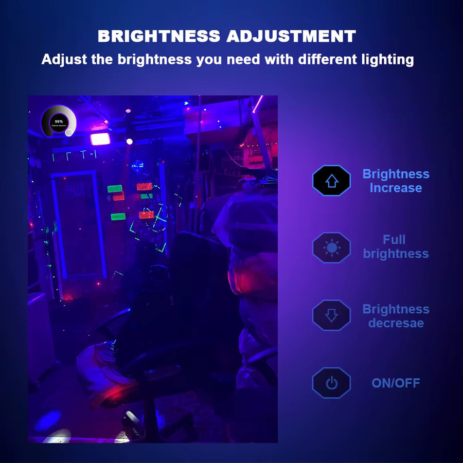 PARKSON LED UV Flutlicht Schwarzlicht mit 395nm und 400nm Wellenlänge für Disco und Party in Schwarz - Bild 2