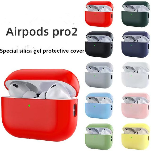 Apple Silikon Schutzhülle für AirPods Pro 2 in Blau und Mehrfarbig, ultra-dünne Bluetooth-Kopfhörer-Hülle - Bild 1