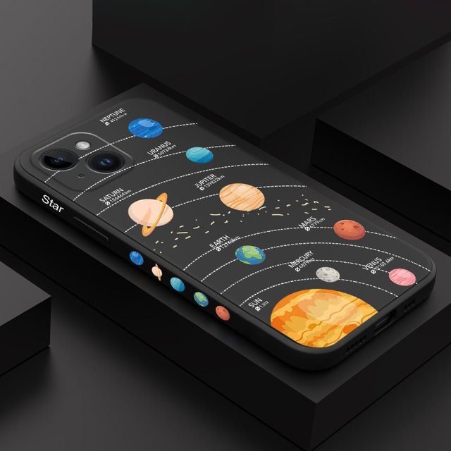 Deductive Planet Silikonhülle für iPhone 11 bis iPhone 17 Pro Max in Schwarz - Bild 1