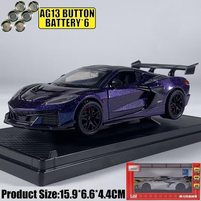 Linyi toy car Chevrolet Corvette C8 Zr1X, Modellauto, 1:32, Metall, ab 14 Jahre - Bild 1