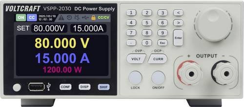 VOLTCRAFT VSPP-2030 Labornetzgerät für Rackeinbau, einstellbar 0 - 300 V/DC, 0 - 10A, 2000W, Farbe: Silber, fernsteuerbar via USB, RS-485 und LAN - Bild 1