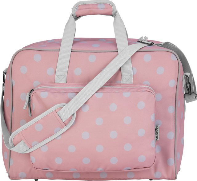 CRELANDO Nähmaschinentasche in Pink und Grau mit 40 l Volumen, B/T/H: 35,0 x 21,0 x 21,0 cm - Bild 1