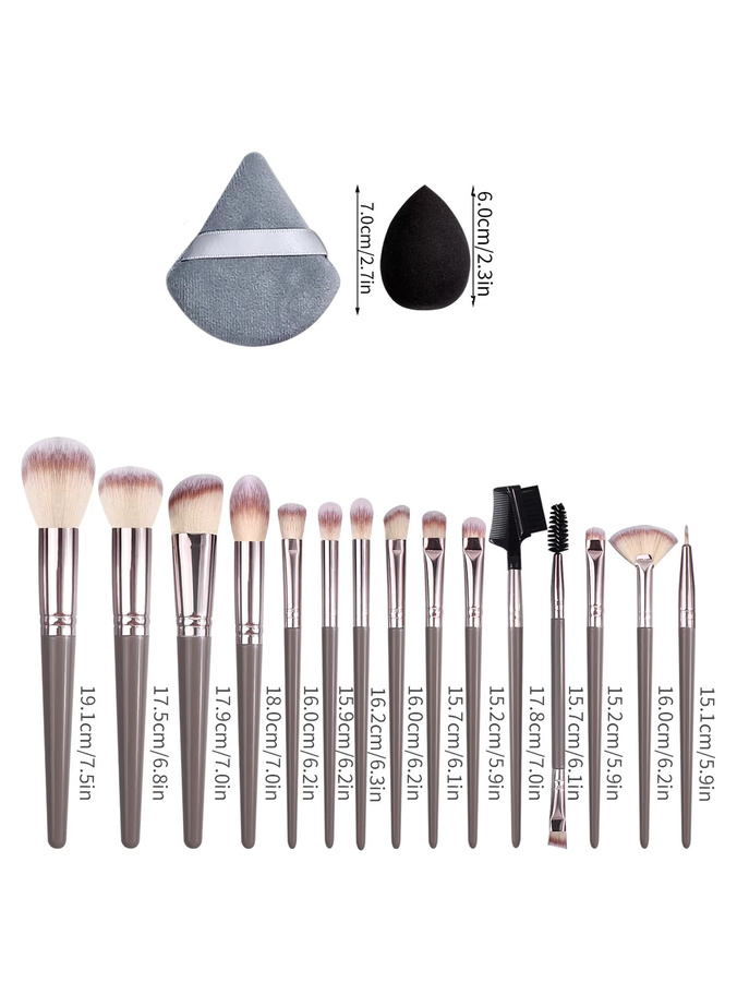 KOSSHOW Make-up Pinsel Set, 19-teilig, mit Puder-, Lidschatten- und Wimpernpinseln, Unisex - Bild 4