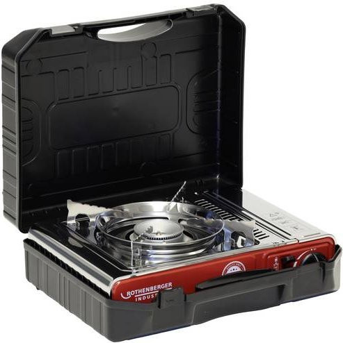 Rothenberger Industrial Gas Camping Kocher Deluxe RS 220 aus Edelstahl in Silber - Bild 1