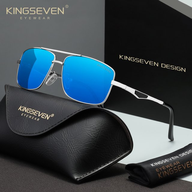 KINGSEVEN Sonnenbrille, Vollrand, Square, Aluminium, Männer, polarisiert - Bild 1