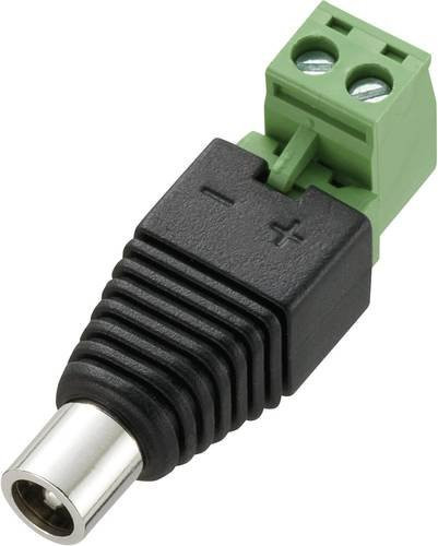 TRU COMPONENTS DC12-F Niedervolt-Steckverbinder Buchse, gerade, Schwarz, 5.5mm x 2.1mm - Bild 1