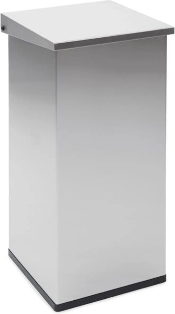 PROREGAL Feuerfester Abfallbehälter Haiti mit Softclose Hebedeckel, Silber, 55 Liter, H x B x T: 60 x 30 x 30 cm - Bild 1