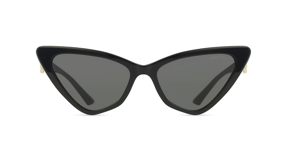 Jimmy Choo 0JC5008 Sonnenbrille Cat Eye, Vollrand, Acetat, Damen, schwarz - Bild 1