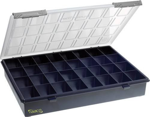 Raaco Sortimentskasten Assorter mit 32 Fächern, transparent Dunkelblau, B: 33,8 cm, T: 26,1 cm, H: 5,7 cm - Bild 1