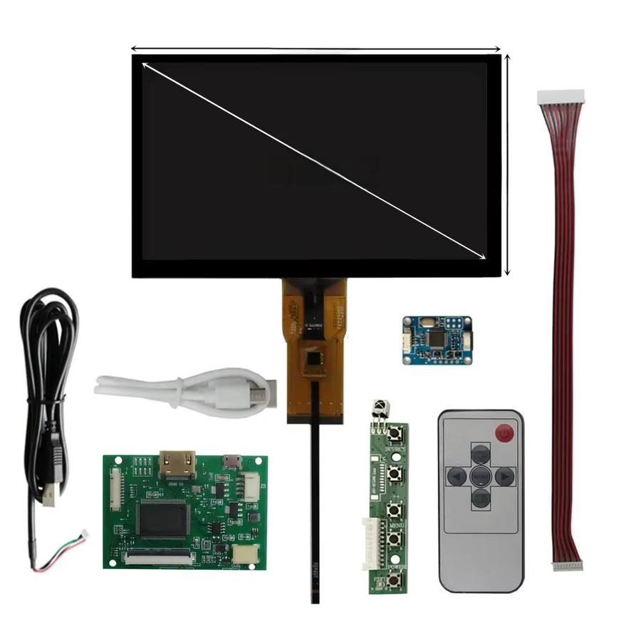 Heyman 7 Zoll LCD-Touchmonitor mit HDMI-Anschluss und Treiberboard für Raspberry Pi, Banana Pi und Orange Pi, Auflösung 1024 x 600 Pixel - Bild 3
